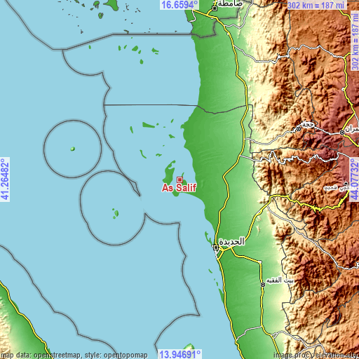 Topographic map of Aş Şalīf