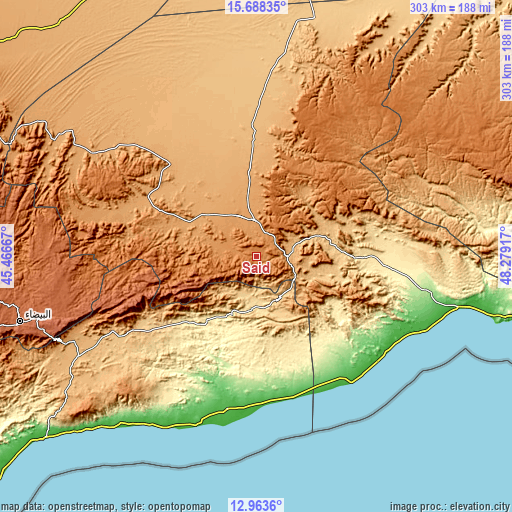 Topographic map of Said