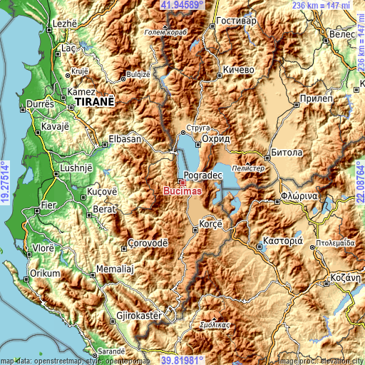 Topographic map of Buçimas