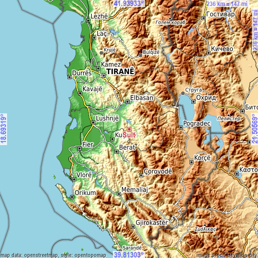 Topographic map of Sult