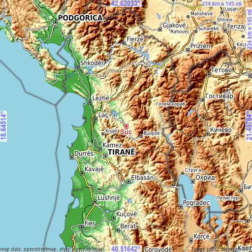 Topographic map of Suç