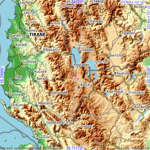 Topographic map of Pirg
