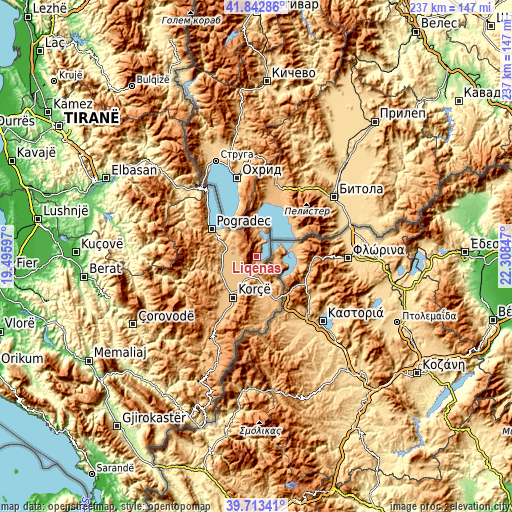 Topographic map of Liqenas