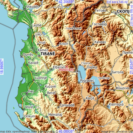 Topographic map of Hotolisht