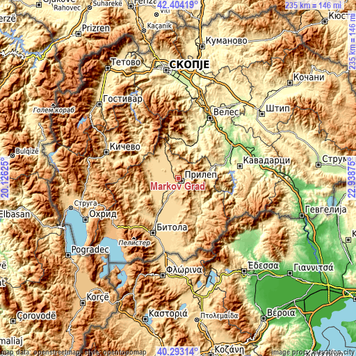 Topographic map of Markov Grad