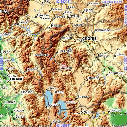 Topographic map of Tuin