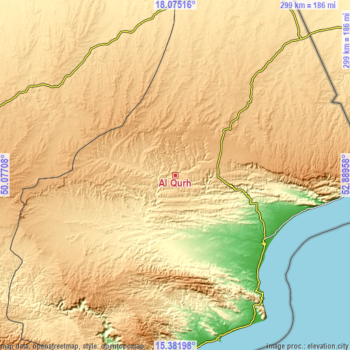 Topographic map of Al Qurḩ