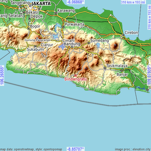 Topographic map of Sindangratu