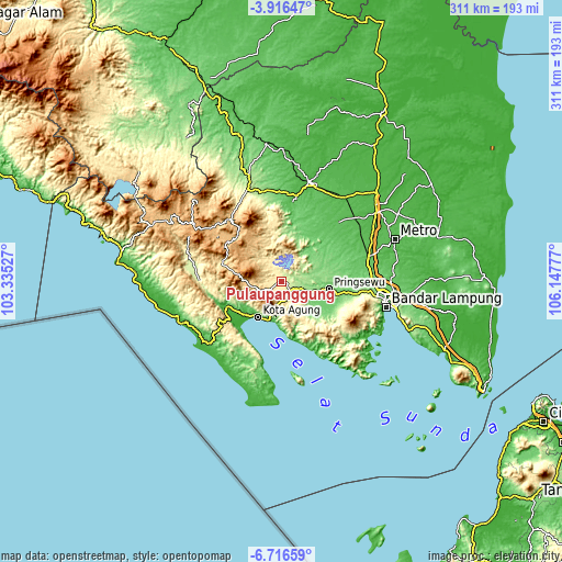 Topographic map of Pulaupanggung