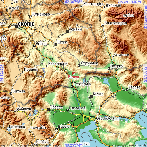 Topographic map of Pirava