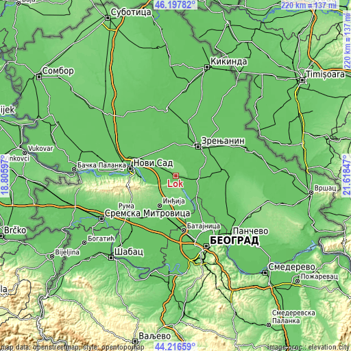 Topographic map of Lok