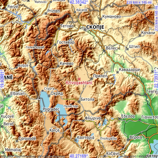 Topographic map of Krivogashtani
