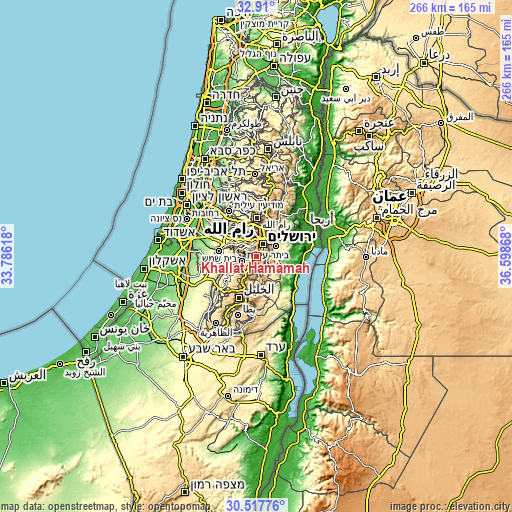 Topographic map of Khallat Ḩamāmah