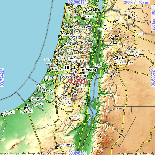 Topographic map of Ad Dawḩah