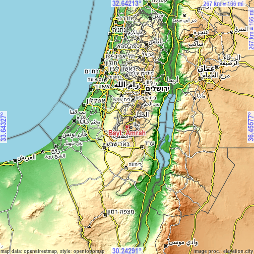 Topographic map of Bayt ‘Amrah