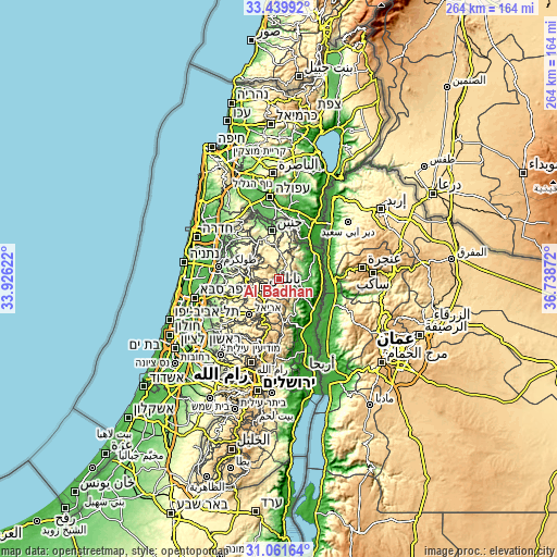 Topographic map of Al Bādhān