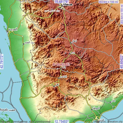 Topographic map of Al Makhādir