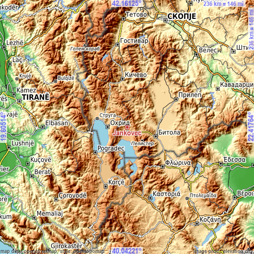 Topographic map of Jankovec