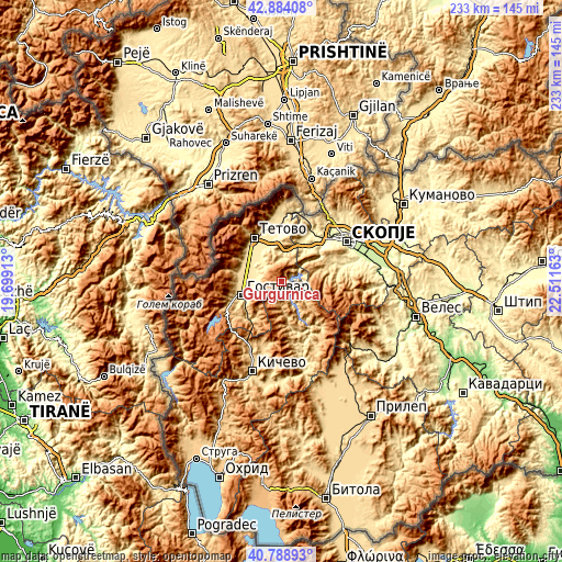 Topographic map of Gurgurnica