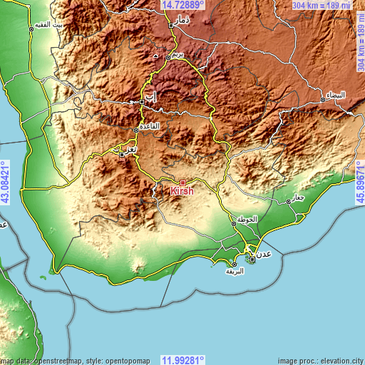 Topographic map of Kirsh