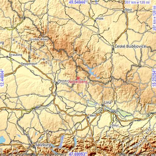 Topographic map of Nebelberg