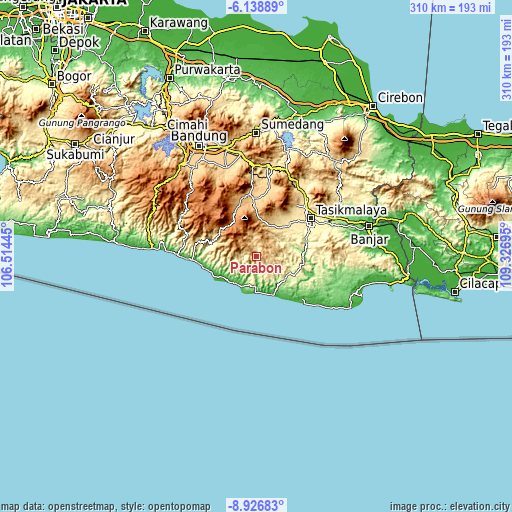 Topographic map of Parabon