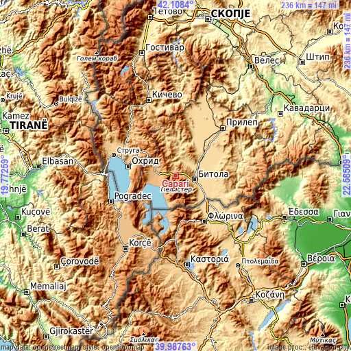 Topographic map of Capari