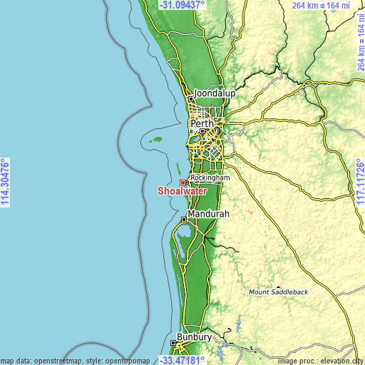 Topographic map of Shoalwater