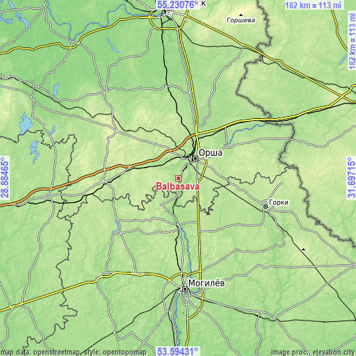 Topographic map of Balbasava