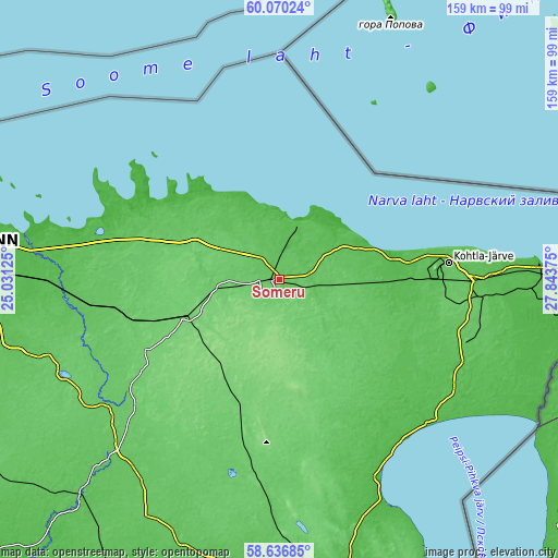 Topographic map of Sõmeru