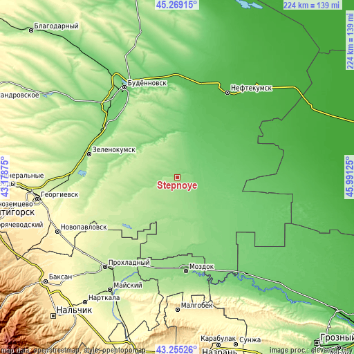 Topographic map of Stepnoye