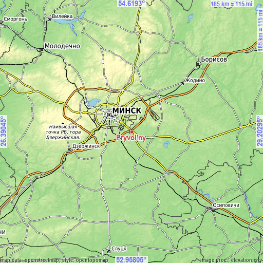 Topographic map of Pryvol’ny