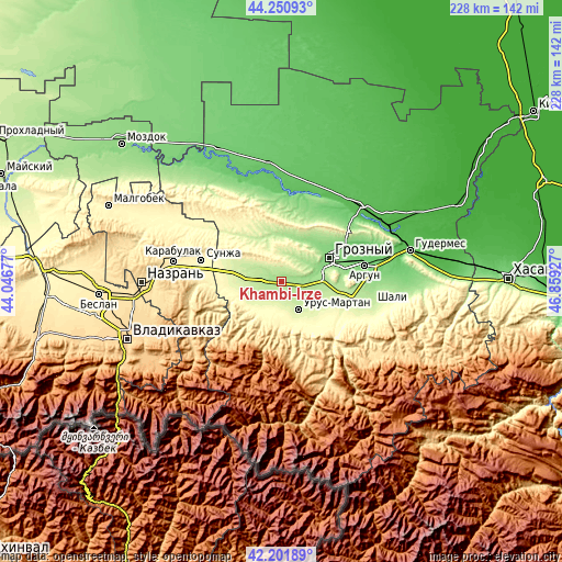 Topographic map of Khambi-Irze