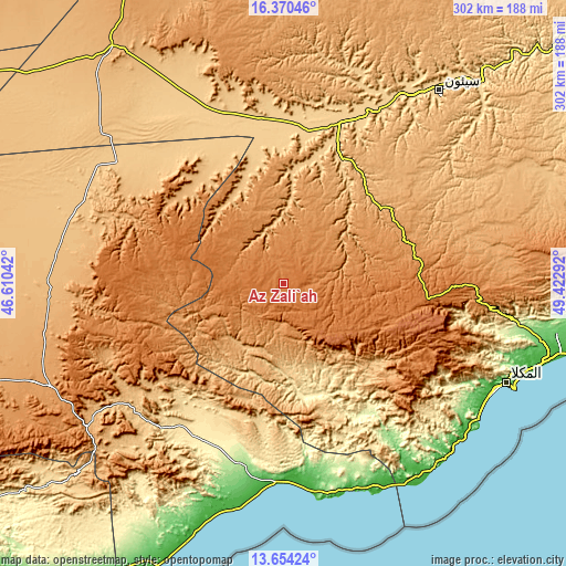 Topographic map of Az̧ Z̧alī‘ah