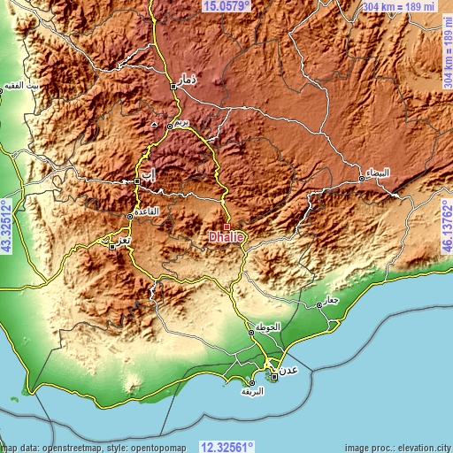 Topographic map of Dhalie