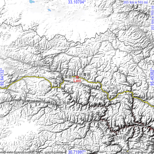 Topographic map of Laxi