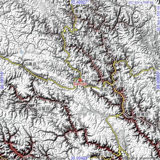 Topographic map of Samdo