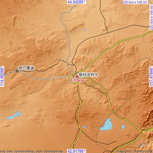 Topographic map of Xiritala