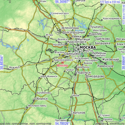 Topographic map of Annino