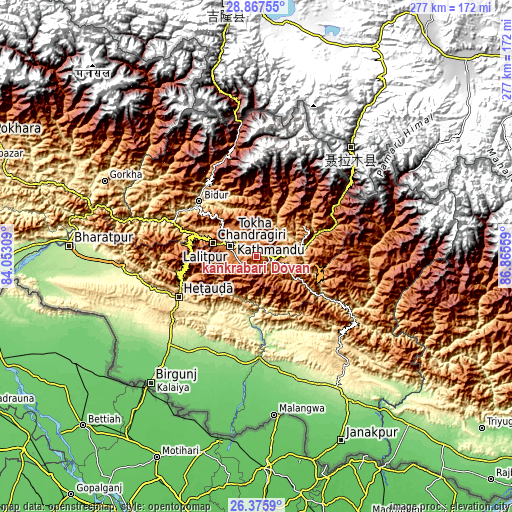 Topographic map of kankrabari Dovan