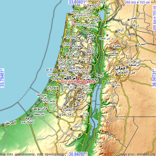 Topographic map of Giv'on HaHadasha