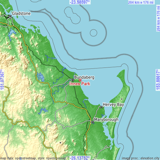 Topographic map of Innes Park