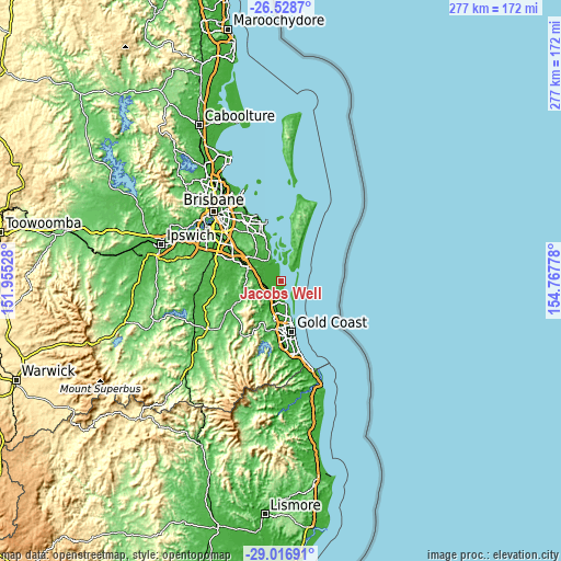 Topographic map of Jacobs Well