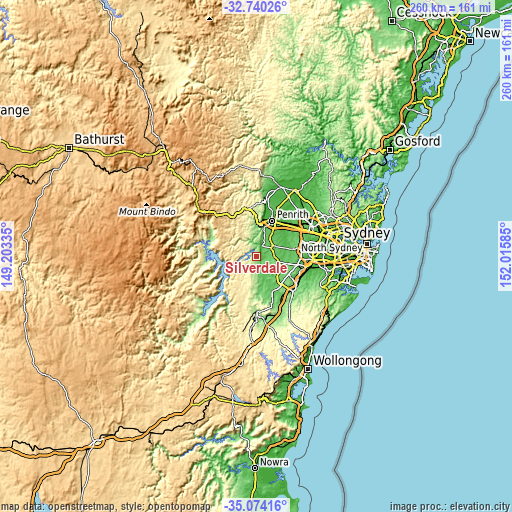 Topographic map of Silverdale