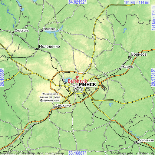 Topographic map of Bal’shavik