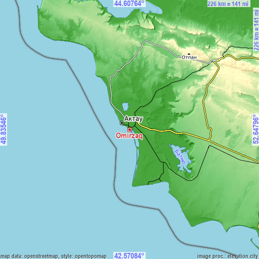 Topographic map of Ömirzaq