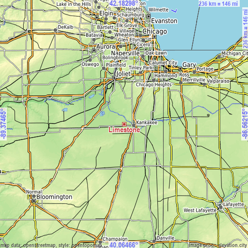 Topographic map of Limestone