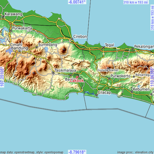 Topographic map of Lakbok