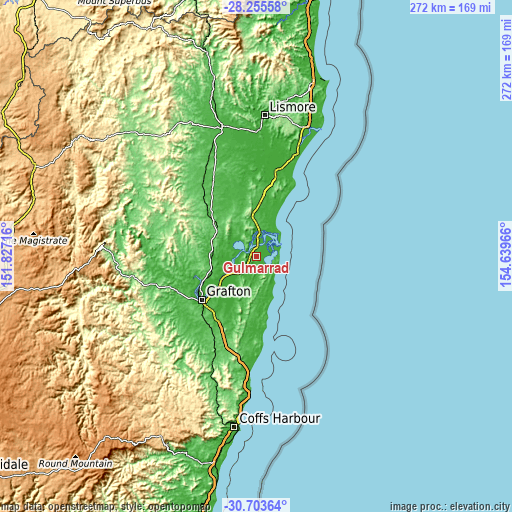 Topographic map of Gulmarrad