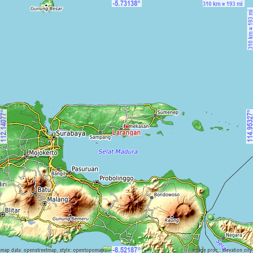 Topographic map of Larangan